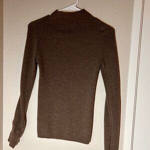 MUJI brown mockneck